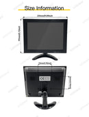 LESOWM N97-D01S 9.7 inch VGA Monitor Full HD 1024x768 LCD Resistive Screen VESA Display with Speakers