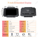 LESOWN E70-C01GBT Compact 7 Inch 800x480 LCD Open Frame Touchscreen Monitor Capacitive Touch Embedded Display 16:9 300cd/m2 60Hz for Laptop