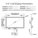 LESOWN M173-A01T Ultra Wide Touch Screen  17.3 inch HDMI VGA 1920x1080 Full HD eDP 30PIN Interface IPS LCD Panel Module External Display