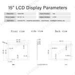 LESOWN M150-A01T HD 1024x768 IPS Wide Screen 15 inch 1500:1 Full Viewing HMDI VGA LCD Touchscreen Display Module for Intelligent Central Control