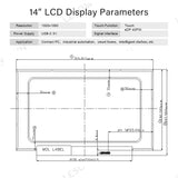 LESOWN M140-A01T IPS Laptop LCD Screen 14 inch NV140FHM-T0A Display Panel 1920x1080 Full HD eDP 40PIN HDMI-compatible USB-C Touchscreen Module