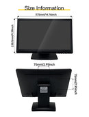 LESOWN N156-D03R 15.6 inch Portable Industrial Monitor 1600x900 VESA LCD Wide Screen 1600x900 VGA Display for Security Cameras