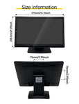 LESOWN N156-D03R 15.6 inch Portable Industrial Monitor 1600x900 VESA LCD Wide Screen 1600x900 VGA Display for Security Cameras