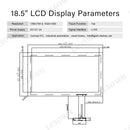 LESOWN M185-C02T 18.5 inch Laptop LCD Screen LVDS 60Hz 1920x1080 IPS Touch HDMI VGA Interface Full Viewing 1000:1 Display Module for Computer