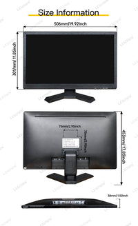 LESOWN N215 Ultra Wide Touchscreen Monitor 21.5 inch 1920x1080 Full HD VGA HDMI Wall Mount VESA Display