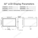 LESOWN M320-A01T 32 inch LCD Panel 1920x1080 IPS Full High Definition Touch Screen LVDS HMDI VGA DC12V 3A Display Module with Driver Board