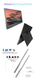 LESOWN P133KPS/P133KPT Wide Small Touchscreen Monitor 13.3 Inch  Display External Second Screen for PC Smart Phone