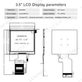 LESOWN M35-A01S 3.5 inch Small Screen LCD Panel Display 54PIN Resolution 640x480 HD IPS HDMI USB Powered Module for Computer PC Laptop