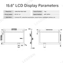 LESOWN M156-B01T 15.6 inch Laptop Screen 1920x1080 IPS HDMI VGA USB Touchscreen Display eDP 30PIN Interface LCD Panel Module for PC