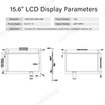 LESOWN M156-B01T 15.6 inch Laptop Screen 1920x1080 IPS HDMI VGA USB Touchscreen Display eDP 30PIN Interface LCD Panel Module for PC