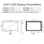 LESOWN M236-A01T Ultra Touch Screen 23.6 inch 1920x1080 Full High Definition Display HDMI VGA LVDS 1000:1 LCD Panel Module for PC Television