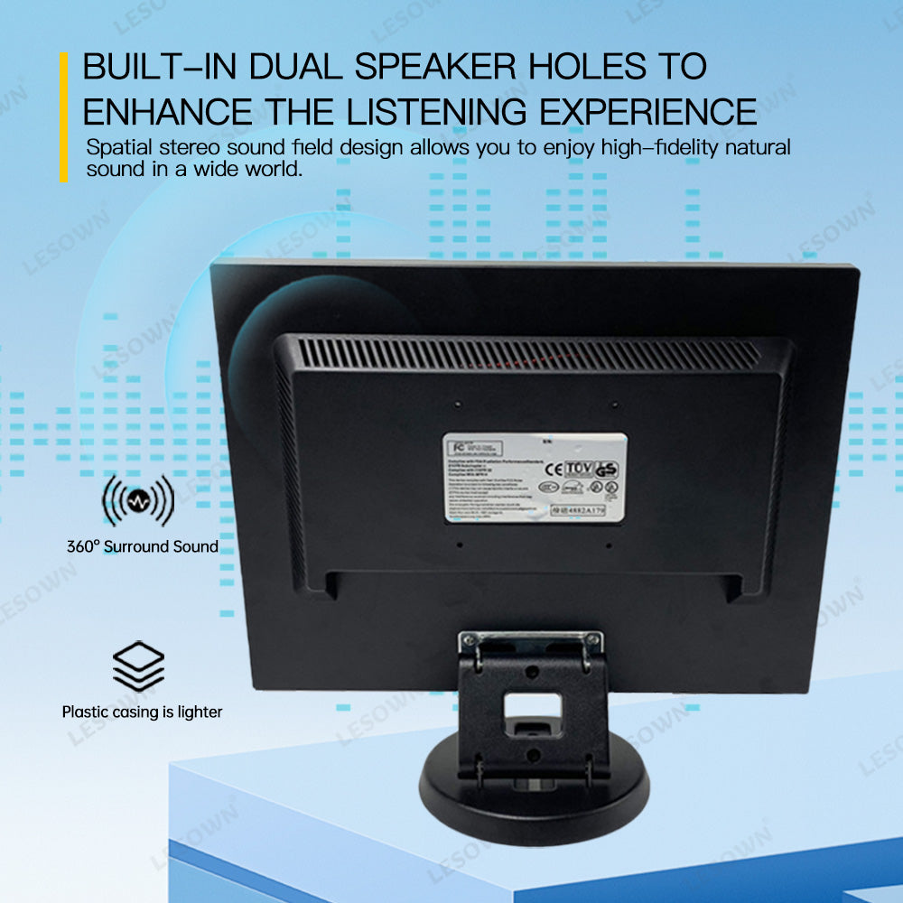LESOWN N140 14 inch Portable Industrial Monitor 1024x768 VESA LCD VGA Display for Security Cameras
