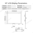 LESOWN M190-A01T Touch Wide Screen 19 inch HDMI VGA Interface 1280x1024 IPS LCD Panel LVDS 30PIN Display External Secondary Module