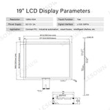 LESOWN M190-A01T Touch Wide Screen 19 inch HDMI VGA Interface 1280x1024 IPS LCD Panel LVDS 30PIN Display External Secondary Module