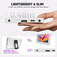 LESOWN P43CW 4.3inch Small HDMI Portable Monitor  800×480with Speakers Portable Temperature Monitoring Display