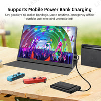 LESOWN P140GHR External 14" 144Hz Secondary Monitor 2560×1600 IPS Portable Display with HDMI USB Type-C for Laptop Switch Xbox Windows