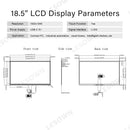 LESOWN M185-B01T 18.5 inch Touch Screen Module USB-C HDMI-compatible FHD 1920x1080 IPS LCD Panel 1200:1 Full Viewing Display for Computer