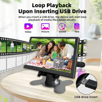 LESOWN MP70S-NGD01A 7.0inch USB Flash Drive Video Advertising Player TFT-LCD 1024x600 IPS Interactive Digital Signage for &nbsp;Kali Raspberry Pi