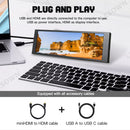 LESOWN P69 6.9 inch Additional Long HDMI Monitor for RPi 1280x480 IPS Bar LCD Display PC Temperature Monitoring Aida64