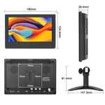 LESOWN N70 1024 x 600  7 inch HD Small LCD Car Monitor Touch Display  AV VGA HDMI Input