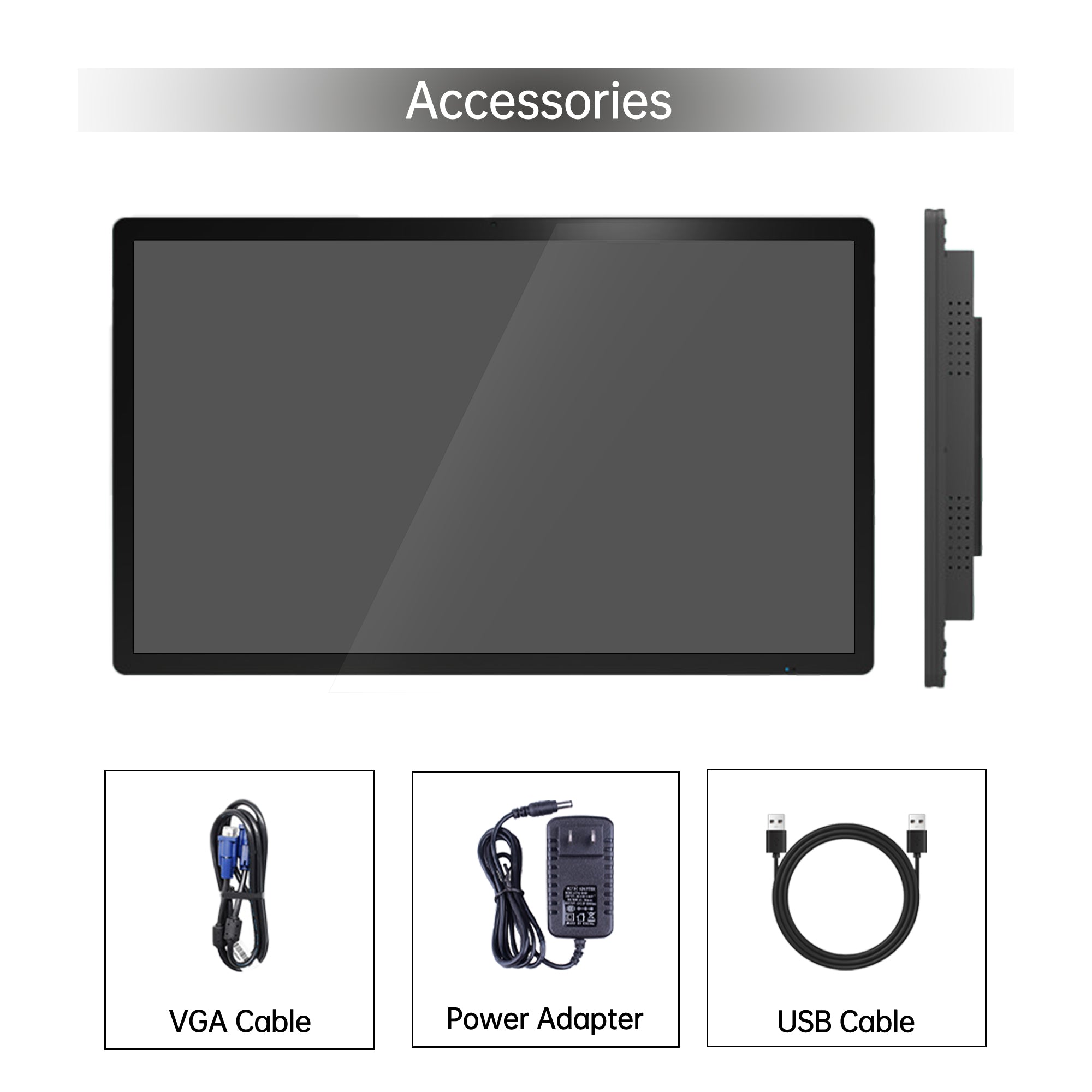 LESOWN N320-E01T/N320-E02T/N320-E03T 32 inch Industrial Display 1920x1080 16:9 Touchscreen VGA HDMI USB VESA100 Monitor