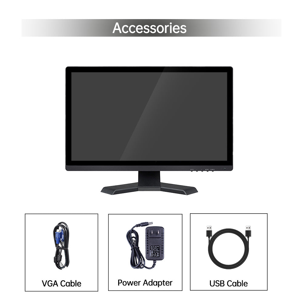 LESOWN N195-E01T 19.5 inch Industrial Monitor 1600x900 Full HD IPS Screen Capacitive Touch HDMI VGA Display