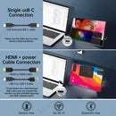 LESOWN P116GPS/P116GPT 11.6 inch Small Portable Monitor Touch FHD 1080P HDMI USB Type C Extend Portable Display