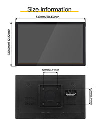 LESOWN N215-E02T/N215-E03T 21.5 inch Touchscreen Monitor 1080P FHD VESA 100 Mount Industrial LCD Screen Display HDMI VGA  Black White