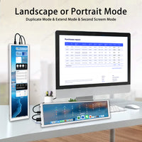 LESOWN P88W Stretched Monitor 8.8 inch IPS widescreen 480x1920 Portable Monitor Laptop PC Screen Extender