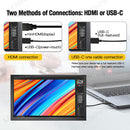 LESOWN P101D-T Small USB C 10.1 inch Monitor 1024x600 Touchscreen Display Aida64 PC Temperature Monitoring