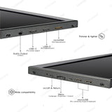LESOWN P141GMS 14.1 inch Long Portable Monitor 4K Ultra Wide USB C HDMI IPS Laptop PC External LCD Monitor