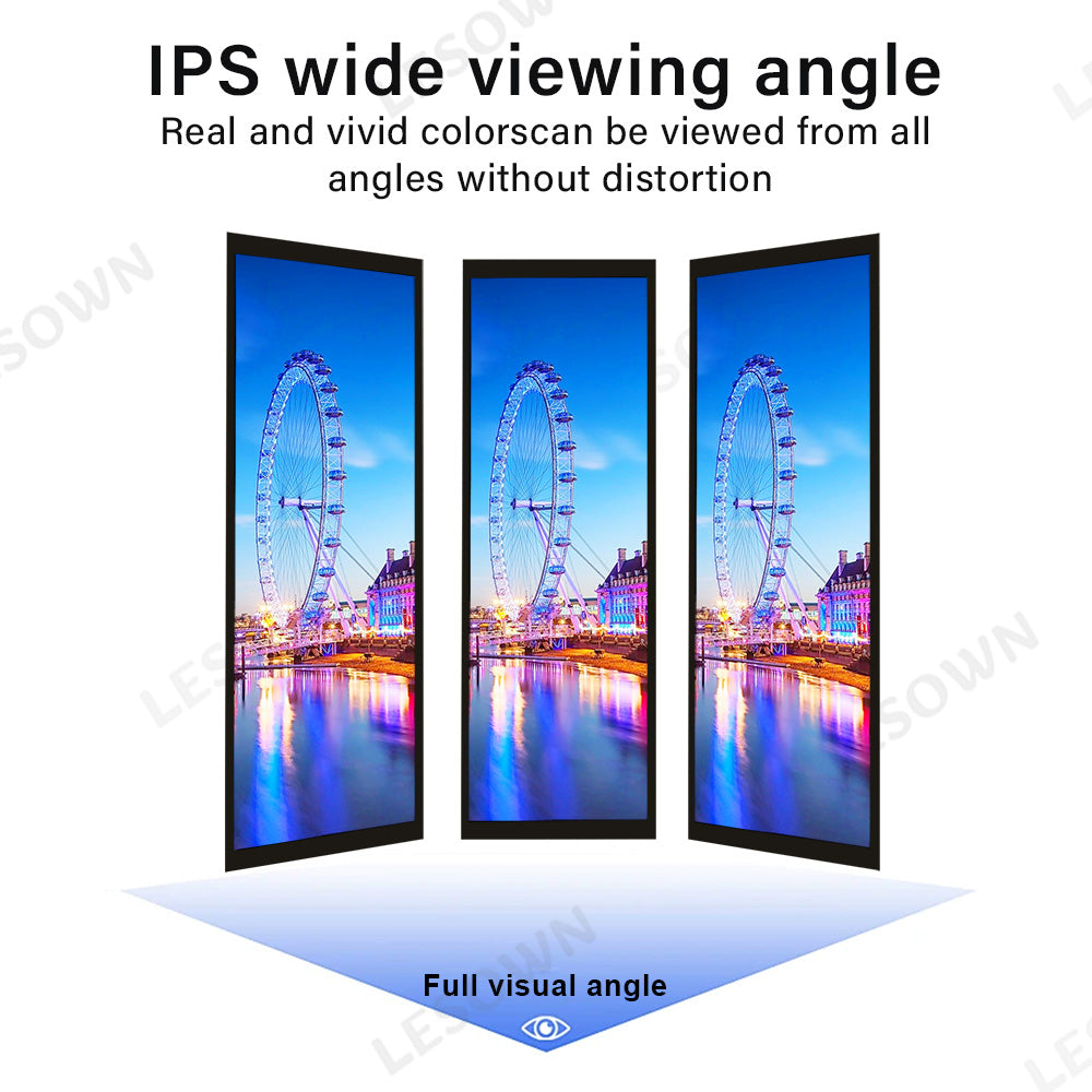 LESOWN M79-A01S Long Bar Screen 7.84 inch Display HDMI USB Powered 400x1280 HD Resolution IPS LCD Panel 500cd/m2 High Brightness Module