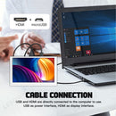 LESOWN P50CW-T mini USB Touch Display HDMI IPS Screen Compact 5 inch PC Laptop Sub White Monitor