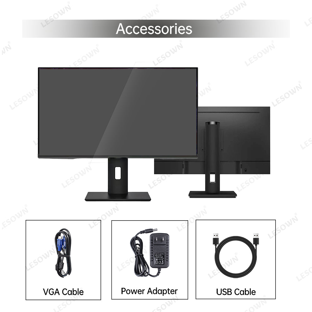 LESOWN N238-E03T 23.8 inch Industrial Monitor 1920x1080 Full HD IPS Screen Capacitive Touch HDMI VGA Display