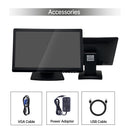 LESOWN N156-D03R 15.6 inch Portable Industrial Monitor 1600x900 VESA LCD Wide Screen 1600x900 VGA Display for Security Cameras