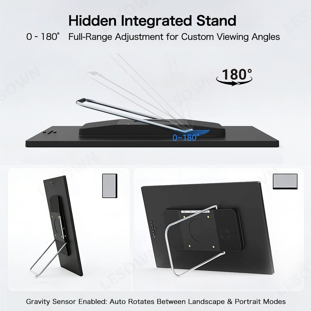 LESOWN P156KPM P185KPM Wireless 15.6 18.5 Inch FHD Portable Monitor Wireless Screen Projection Ideal for Streaming Movies and Reading Documents