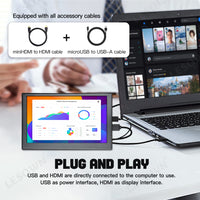 LESOWN P50C Small mini Monitor 5 inch 800x480 HDMI Portable Second Screen for Laptop PC