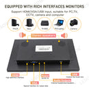 LESOWN E133-C01GBT Embedded Display 13.3 Inch 1920x1080 IPS Industrial LCD Monitor 60Hz 16:9 300cd/m2 with VGA/HDMI/Audio/USB(touch) for PC