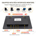 LESOWN E133-C01GBT Embedded Display 13.3 Inch 1920x1080 IPS Industrial LCD Monitor 60Hz 16:9 300cd/m2 with VGA/HDMI/Audio/USB(touch) for PC