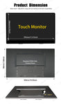 LESOWN P133K 13.3 inch 4K Portable Monitor UHD 3840x2160 IPS LCD Touchscreen VESA Extension Display for XBox PS4/5 Switch PC Laptop