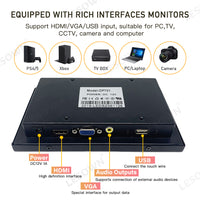 LESOWN E70-G02GBR 7 Inch Open Frame Laptop Touchscreen Monitor Industrial Embedded Display VGA/HDMI/AV/USB(touch) Interface 1024x600 IPS