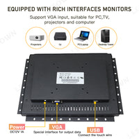 LESOWN E120-A01GBR Embedded Display Raspberry Pi 12 Inch 1024x768 LCD Open Frame Touch Monitor Panel Mount for Factory Automation TV CCTV PC