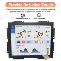 LESOWN E150-C01GBR Rugged Touchscreen Embedded Display 15 Inch 1024x768 LCD Open Frame Industrial Monitor with VGA HDMI Audio USB for Laptop