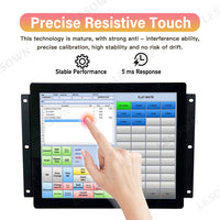 LESOWN E104-A01GBR 10.4 Inch Industrial Embedded Win-10 PC Monitor 1024x768 600cd/m² 4:3 Panel-Mount Monitor Rugged Touchscreen for TV PC