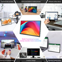 LESOWN P101DP P101DP-T 10.1inch 1280x800 IPS LCD Portable Display Mini Secondary Monitor USB‑C Side Screen Compact Display for Laptop Plug & Play