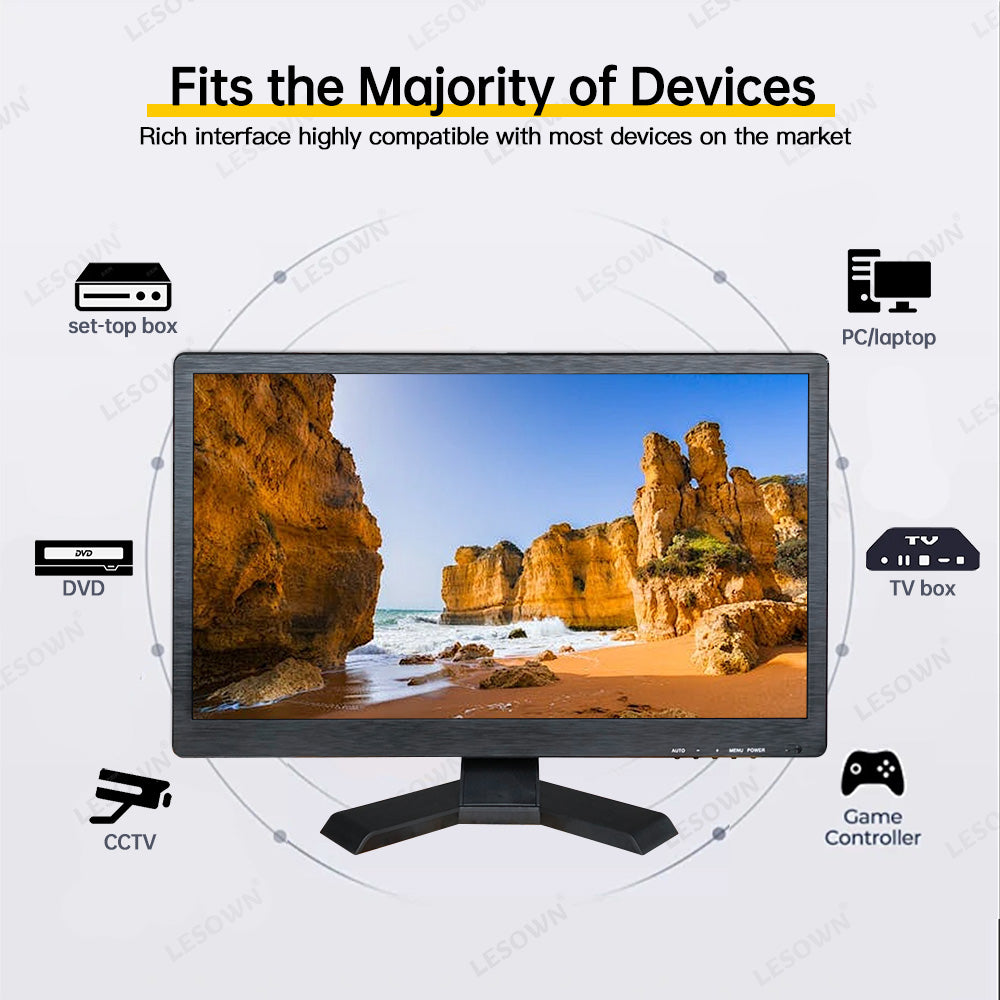 LESOWN N215 Ultra Wide Touchscreen Monitor 21.5 inch 1920x1080 Full HD VGA HDMI Wall Mount VESA Display