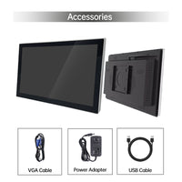 LESOWN N215-E02T/N215-E03T 21.5 inch Touchscreen Monitor 1080P FHD VESA 100 Mount Industrial LCD Screen Display HDMI VGA  Black White