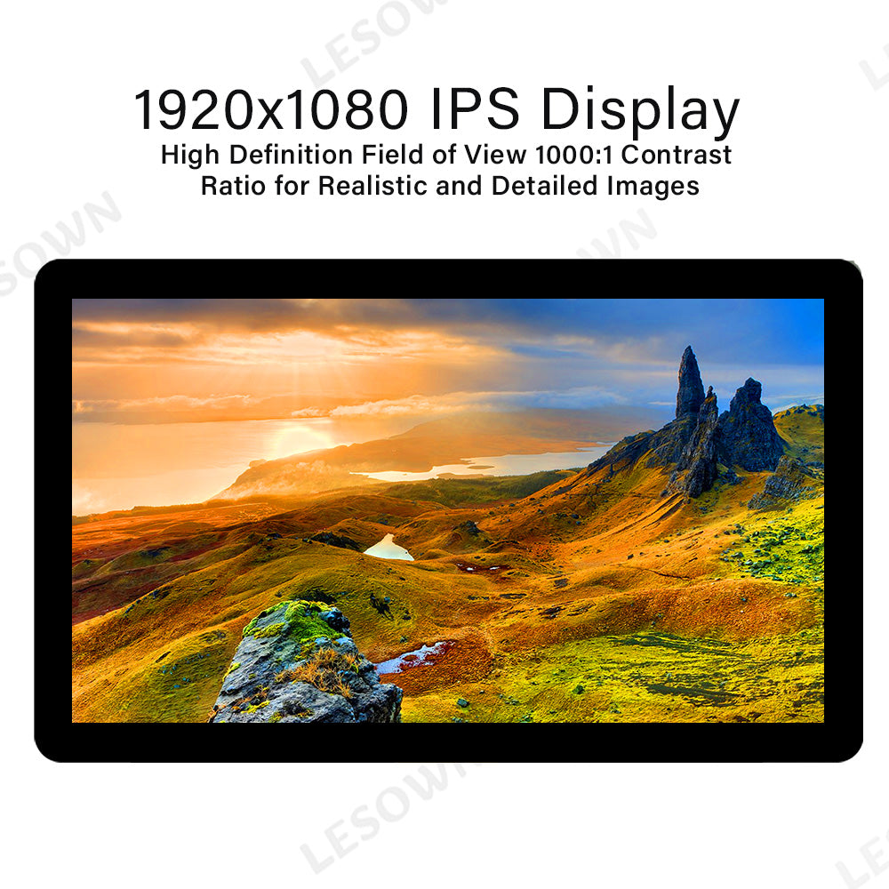 LESOWN M133-A01T Touch Screen  13.3 inch 1920x1080 IPS FHD HDMI VGA Ports LCD Panel eDP 30PIN Interface Wide External Display Module