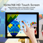 LESOWN M80-A01T Small Screen 8 inch HDMI VGA Ports 1024x768 TN Capacitive Touch Display LVDS Interface DC12V 1A Module for PC Printer