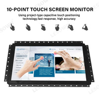 LESOWN E156-C01GBT Open Frame 15.6 Inch Embedded Display 1920x1080 IPS LCD Touch Monitor Panel Mount Wide Temperature Range (-20°C to 70°C)